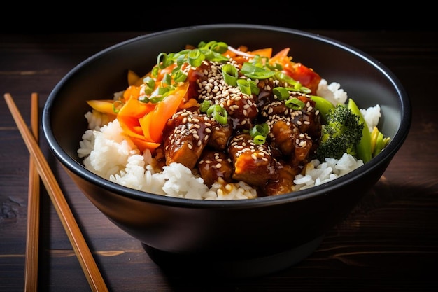 Vegetarian Teriyaki Rice Bowl