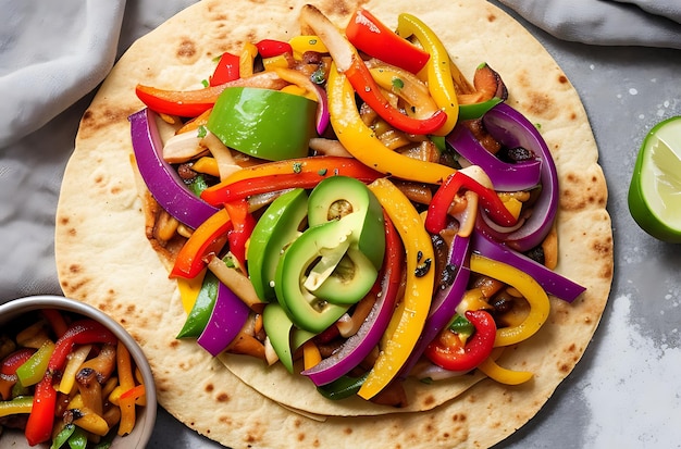 Photo veggie fajitas vegan recipe