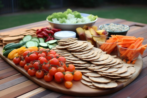 Veggie Lovers Flatbread Pizza Combo Platter