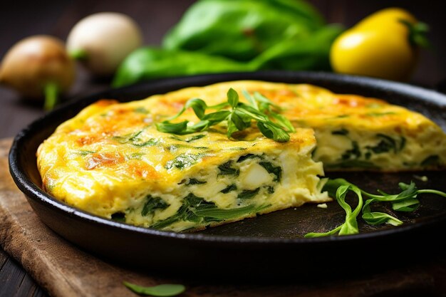 Veggie omelette with spinach and feta cheese