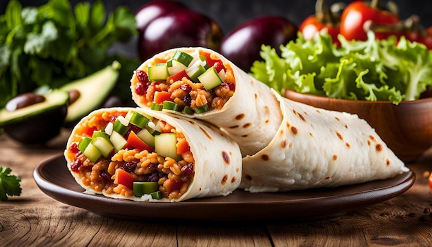 Veggie and Rice Burrito