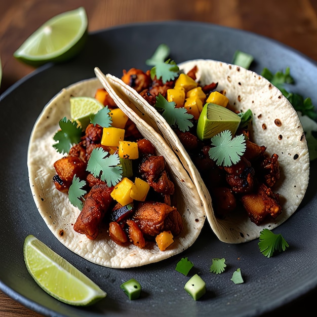 VegVegan tacos al pastor style an tacos al pastor style