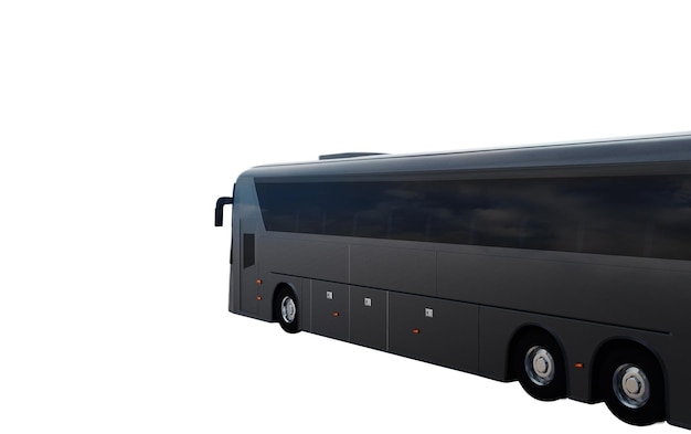 Vehicle black bus for passenger transport concept of transportations d render