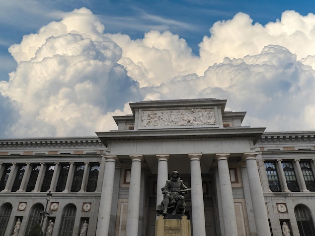 velasquez statue The Prado Museum or Museo del Prado is the main Spanish national art museum in the centre of Madrid. Madrid is the capital of Spain.