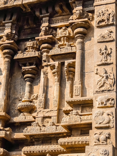 Vellore India View of Sri Jalakandeswarar Temple in Vellore Details of architecture