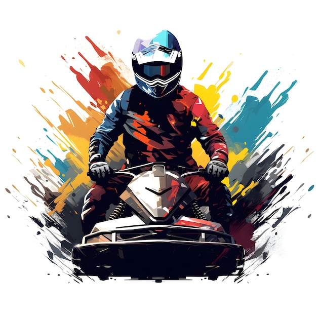 Velocity Unleashed A Minimalist and Abstract Ode to GoKarting Excitement