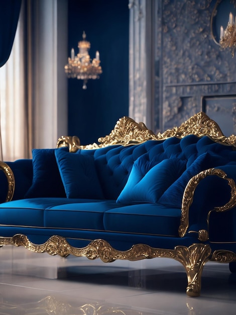 A velvet sofa luxury sofa