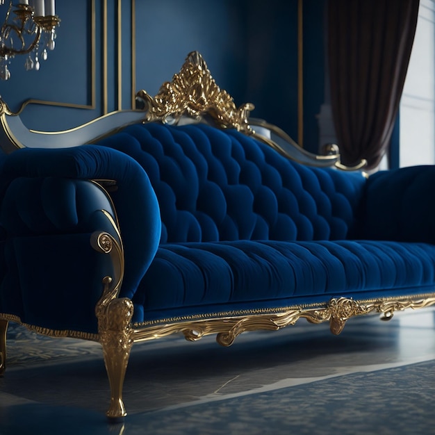 A velvet sofa luxury sofa