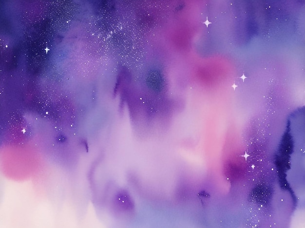 Velvet Starlight Abstract Watercolor Background