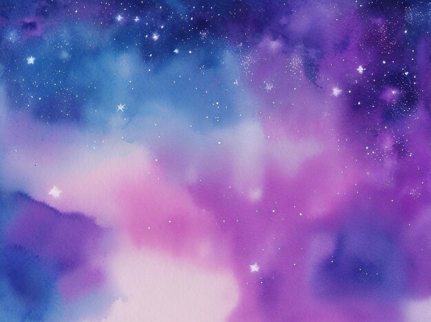 Velvet Starlight Abstract Watercolor Background