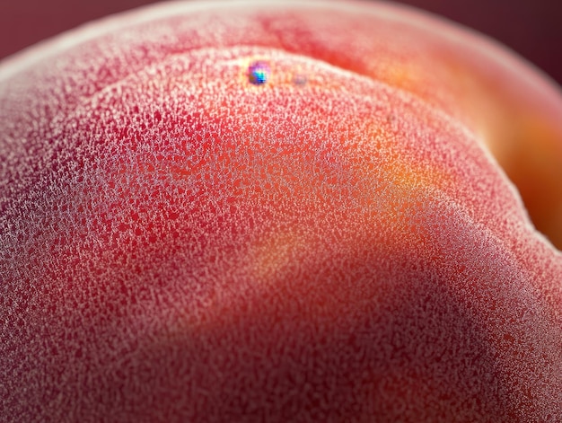 Photo velvety surface of a freshly picked peach