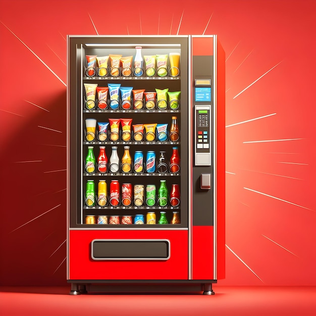 A vending machine stocked with snacks and beverages offering convenient options for students during