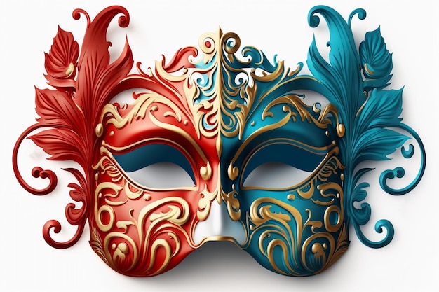 Venetian mask isolated on white background