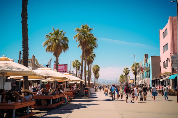 Venice beach boardwalk photography