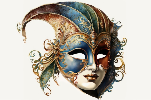 Venice carnival mask Created with generative AI technology