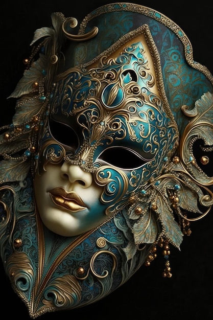 Venice carnival mask Generative AI