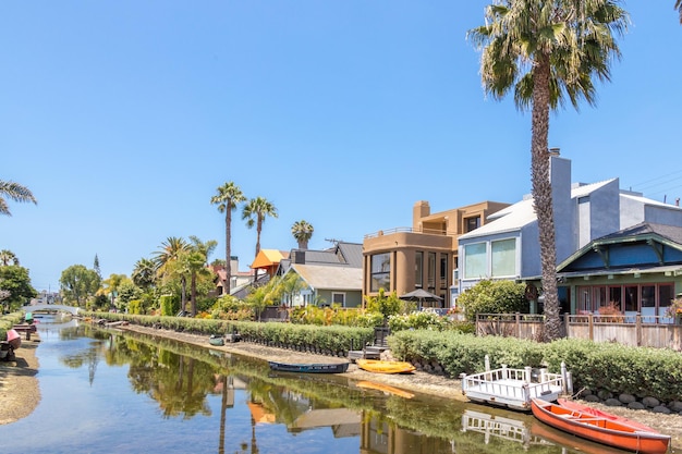 Venice united states may houses on the venice beach canals in california