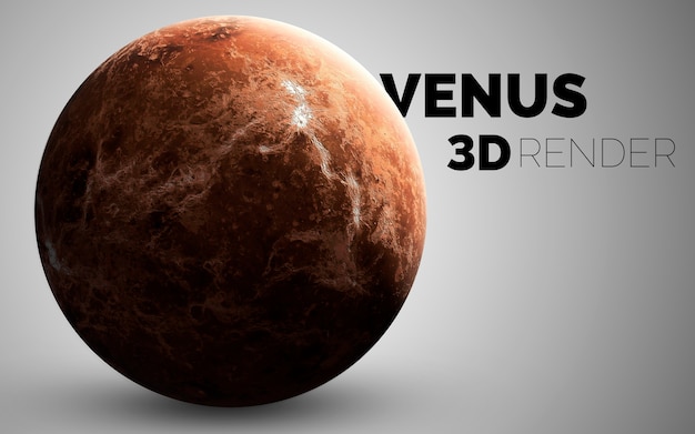 Venus. Set of solar system planets rendered in 3D. Elements of this image furnished by NASA