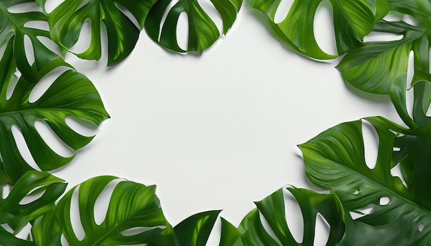 Verdant Elegance Monstera Frames Nature's Tranquil Tale