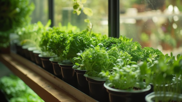 Verdant indoor garden under artificial lighting with ripe tomatoes