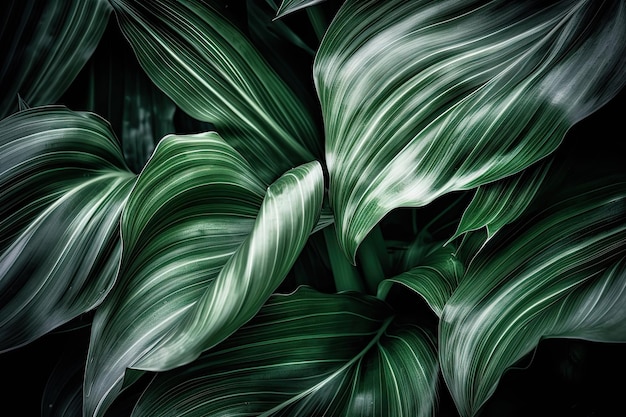 Verdant leaves mingling with white foliage creating texture abundant backdrops Generative AI