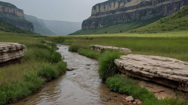 Verdant River Gorge