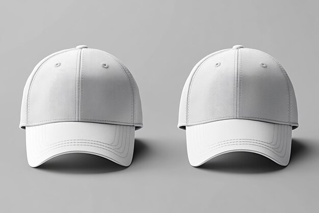 Photo versatile baseball cap mockup featuring front and back angles for creative presentations