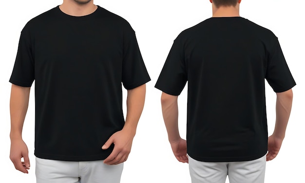 Versatile Black TShirt Mockup for Men Perfect for Designers