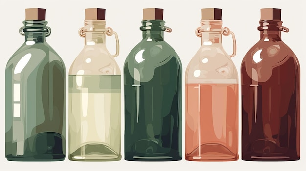 Versatile Bottle Vector Illustration For Modern Wall Art