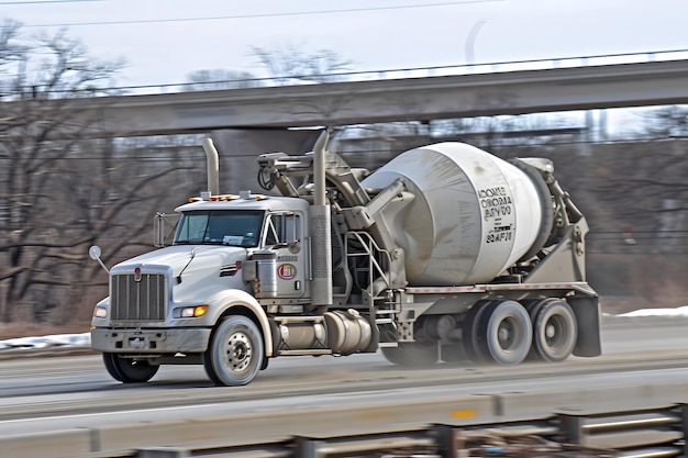 Photo versatile cement mixer in action efficient concrete mixing for construction and building projects