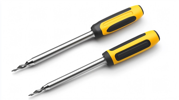 Photo versatile and highquality screwdriver set on white background