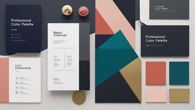 Photo versatile professional color palettes for modern branding and design