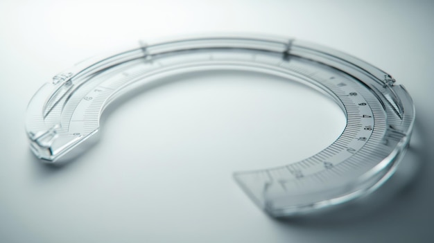 Photo versatile transparent protractor on transparent background