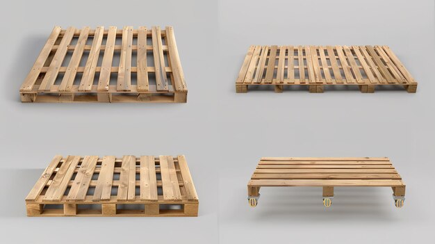 Versatile wooden pallets turned into functional tables a sustainable design concept