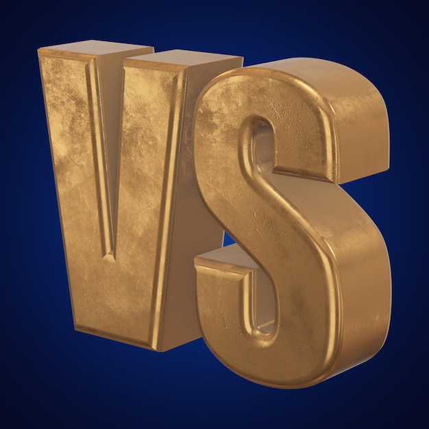 Versus Logo VS Letters 3D