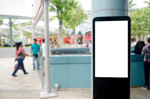 Vertical blank  billboard at on street Mock up. 