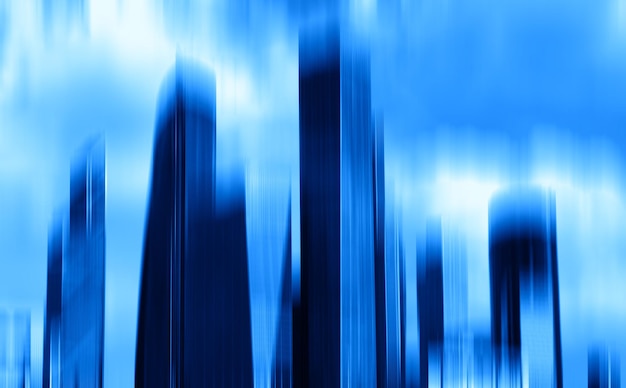 Vertical blue motion blur office skyscraper background hd