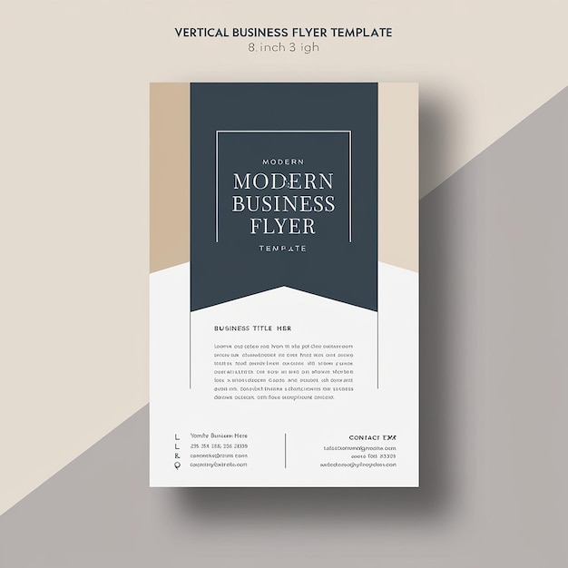 Photo vertical business flyer template