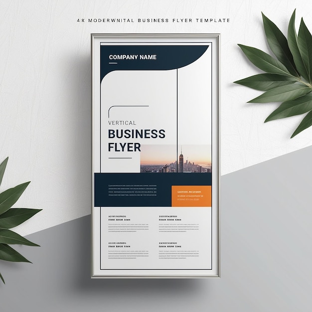 Photo vertical business flyer template