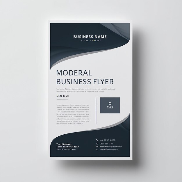 Photo vertical business flyer template