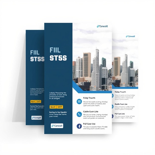 Vertical business flyer template