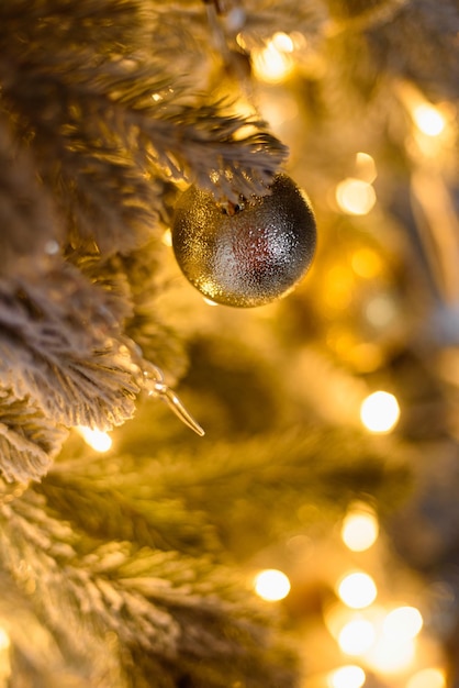 Vertical Christmas Screensaver with New Year39s Toys Luminous Garland Blurred Christmas Background