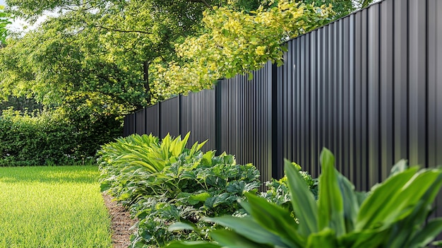 a vertical fence with a black border