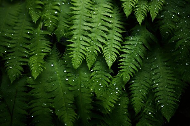 Vertical garden with tropical green leaf contrast ai generated