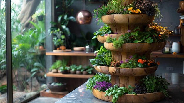 Vertical Herb Garden Tower Dedicated Wallpaper