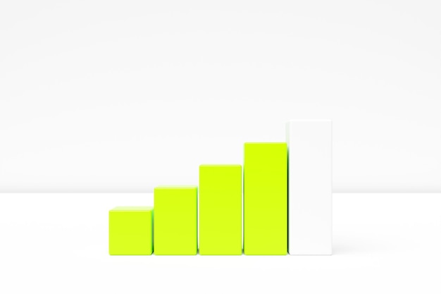 Vertical indicator chart 3D illustration