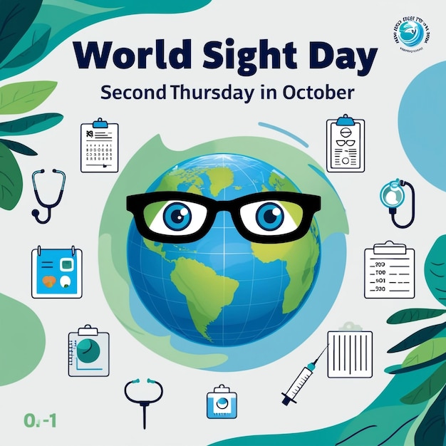 Photo vertical poster template for flat world sight day