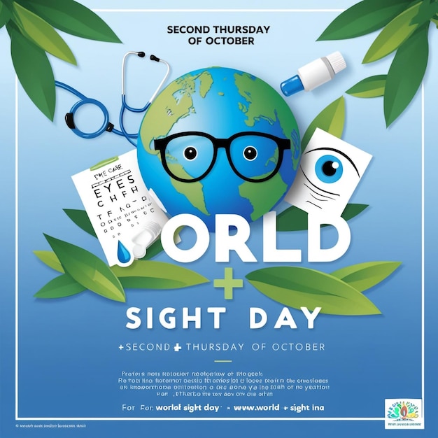 Photo vertical poster template for flat world sight day