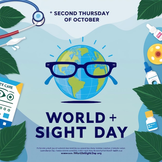 Photo vertical poster template for flat world sight day