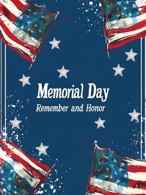 Photo vertical poster template for usa american memorial day anzac day